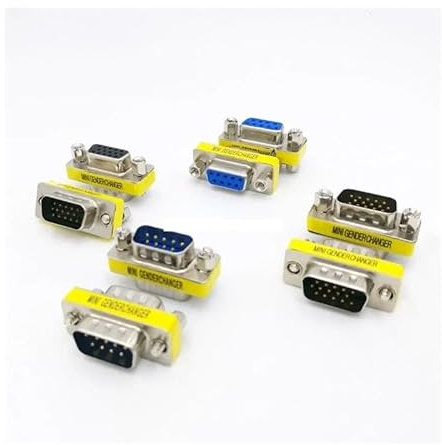 DB9/DB15 Gender Changer adapter RS232 Com D-Sub to Male Female VGA plug connector 9 15pin CZAOINCU(DB15 Female Male)