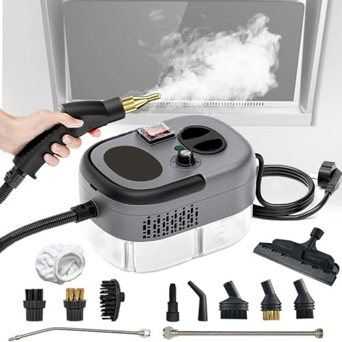 3BAR Handheld Steam Cleaner, 2500W Multi-function High Temperature&Pressure Cleaning Machine, 6 Gears Adjustment& 105℃ High Temperature Steam, Portable Cleaning Tool, for Kitchen, Furniture, Auto