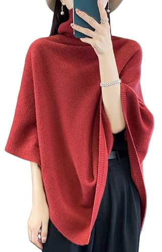 LIUYUYOUGO Donna Elegante Poncho Lana Morbida Sciarpa Calda In Cashmere Autunn