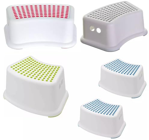 V-VAPE 1 X Sturdy Step Stool for Bathroom, Practical Non-Slip Toilet Step for Kids, Multiuse Booster Step, Toddler Potty Training