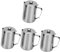 Gatuida 4 Piezas Espumador de espresso Latte Art de acero inoxidable expreso al vapor taza vaporera de leche café milk frother placas de induccion jarra para espumar leche espresso Silver