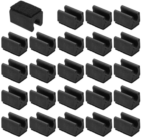 PATIKIL 24 Piezas De Protectores Rectangulares para Patas De Silla con Almohadilla De Fieltro, 10 Mm Deslizan Suavemente Sin Rayaduras Sin Ruido Protectores para Muebles Negro