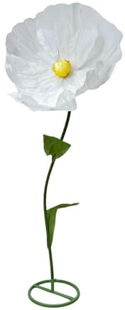 Colcolo 66,9 Große Künstliche Papierblumen, Riesige Blumen zur Dekoration, 3D Handgefertigte Papierblume für Garten, Hotel, Fotorequisiten, Hochzeit, Kunstgalerie, Schaufensterdekoration, Weiß