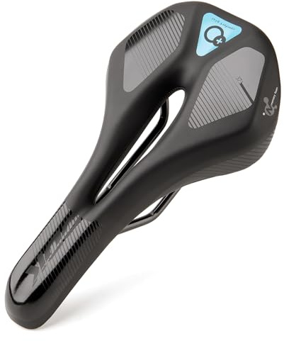 DDK Comfort Plus Selle de vélo - Selle Confortable en Mousse à mémoire de Forme - Soulage la Pression et absorbe Les Chocs - Selle Confortable et rembourrée pour Homme et Femme (VTT/Vélo de Route)