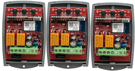 Abrepuertas automático, Receptor de puerta de garaje Tuya, 2 canales, 433mhz, 433,92 mhz, interruptor controlador multimarca de código rodante fijo Universal(AC 85-250V WIFI X3)