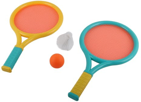 Sorandy Raqueta de Bádminton para Niños, Ligera y Envuelta Suave, Raqueta de Tenis, Juego de Raquetas para Niños con 2 Raquetas y 2 Pelotas, Ideal para Deportes Infantiles (#)