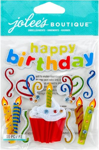 Jolee's Boutique Dimensional Stickers, Happy Birthday