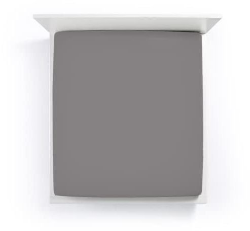 Formesse Bella Donna La Piccola 140/200 hellanthrazit Jersey-Spannbetttuch - passend für Topper von Boxspringbetten, Höhe 7-10 cm