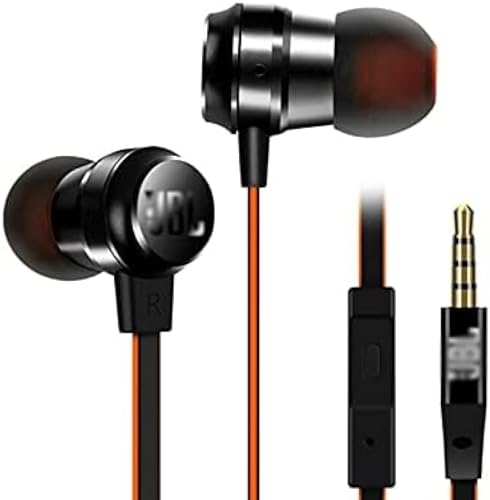 Volu Auriculares para PC, Auriculares Intrauditivos con Micrófono, Auriculares con Cable De 3,5 Mm para Teléfonos Inteligentes, Portátiles, MP3, Walkman para Juegos,Negro,Hilarious123
