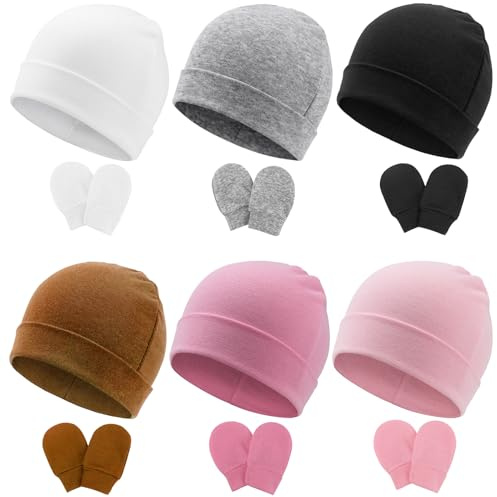 DRESHOW Gorro y Guantes para Bebé Recién Nacido - Beanie Sombrero para Niños
