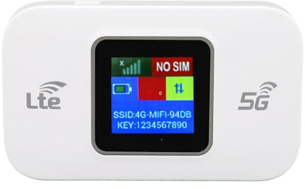 Wi-Fi Mobile 4G LTE, Hotspot WiFi Portatile Veloce da 300 Mbps con Connessione Slot SIM con un Massimo di 10 Dispositivi, Crittografia WiFi WPA2, per Asiatici