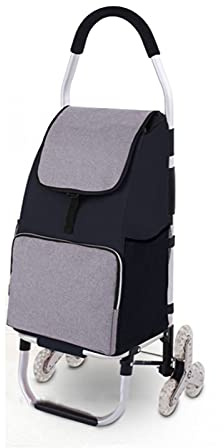 DAQERHSH Shopping Cart Shopping Cart Foldable Portable Trolley for Groceries Lightweight Stair Climbing Rolling Swivel Wheels and Removable Bag Folding Hand Truck (Color : 4)