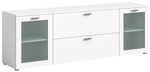 xonox.home Kommode Xeno Lowboard TV-Bank TV-Schrank weiß Nb., ca.180x62x37 cm
