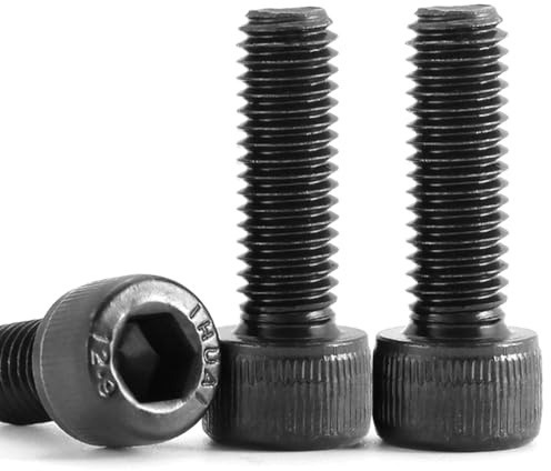 100 viti M3x10, coperchio cilindro Viti M3, cilindro con esagono incassato m3x10, viti a testa piatta (nere).