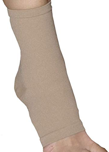 CzSalus Elastische Kompressions-Fußgelenkbandage für Verstauchungen (Nude, XXL)