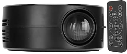 Mini LED-projektor, Telefonsynkroniserad Skärmvideoprojektor med Fjärrkontroll, Hemmabioprojektor, Bärbar Projektor för Tecknad Film, Barnpresent