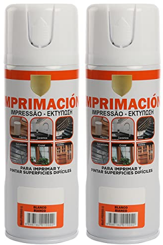 H HANSEL HOME Pintura Spray Imprimación Blanco 400 Ml - Pack de 2 Unidades