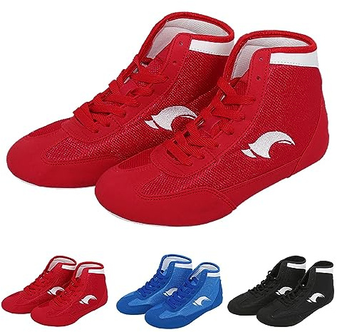 Unisex Kid's Boxing Shoes High Top Training Wrestling Shoes Boxing Boots Boxing Shoes Competition Training Footwear
