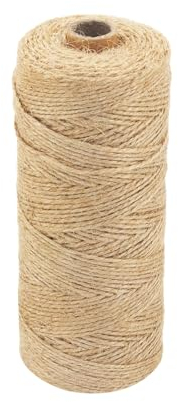Hilpaty Ficelle Jute Naturel 1.5mm 200M Ficelles de Jute pour Jardinage, Bricolage, Travaux Manuels, Emballage, Fleuristerie, Décoration