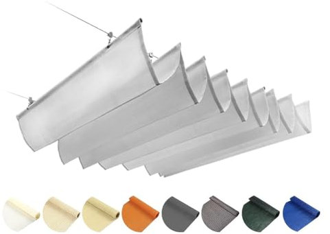 pujindu Customizable Outdoor Shade Sails, Retractable Wave Canopy Pergola Cover, UV Resistant Sun Protection Canopy Cover With Mounting Kit For Patio Porch Garden