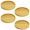 4 Pezzi Piatto Porta Candele, Portacandele Legno 8 cm, Sottobicchieri in Legno per Candele LED, Candele di Cera e Coni di Incenso, Ideali per Matrimoni e Decorazioni per Feste Domestiche