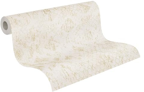 Livingwalls Hot Spots papier peint intissé motif 10,05 m x 0,53 m - crème, or, métallique - papier peint classique - 786722