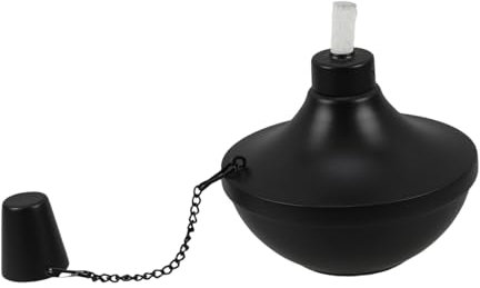 Yardwe Lámpara De Aceite Recargable para Interiores Luz De Mesa De Acero Inoxidable Mecha y Tapa para Decoración De Jardín o Patio Halloween