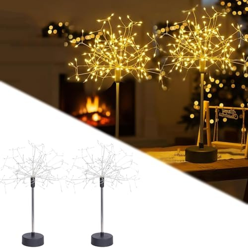 nest and flowers table lights fireworks,star burst table centerpiece lights,starburst table light,Mini Tables Starburst,Fairy Light Banquet Tables Centerpiece Lighting Decor Star Pyrotechnics-2pcs-A
