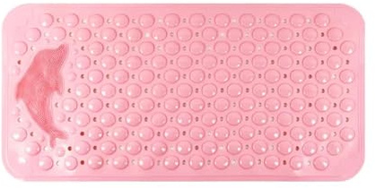 Hemmabruk med sugkoppsmatta for badrum, toalett, duschrum och fallskyddsmatta(Pink,54 * 85cm)