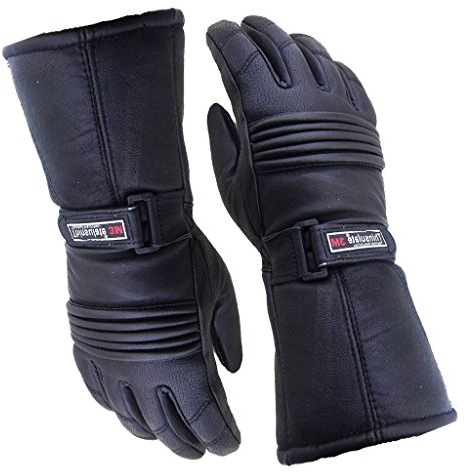 Herren Thermo-Handschuhe Leder Wasserdicht Innenfutter Für Motorrad & Winter Thinsulate - L