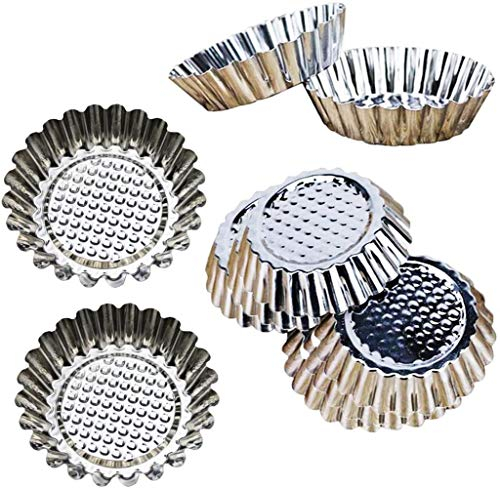 Voarge 6 Pack Stampo Antiaderente per Quiche, Stampo per Muffin per Torta, Strumento per Teglia, Stampo per Muffin per Torte Di Formaggio, Dessert, Teglia per Quiche