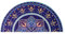 Chrasy Europäischer Stil Halbrunde Form Halbkreis Einfachheit 40 x 80 cm rutschfeste Fußmatte PVC Material für Haustür, leicht zu reinigen, Blau