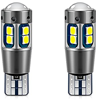 Hoembpn T10 W5W LED Canbus Evidenziare Lampadina 6000k Bianco Luci LED per Auto 12V, per Fari Auto Cruscotto Cupola Luce Targa Luci di Posizione(2 Pezzi)