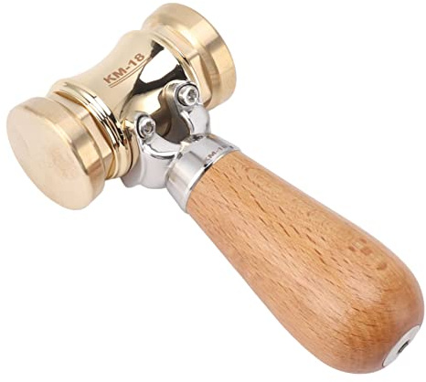 Mazo de Cincel para Carpintería, Cabeza de Latón, Martillo de Carpintero, Mazo Multifuncional de Madera de Haya para Reparación del Hogar DIY