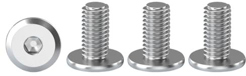 Drenky 20 Pezzi Viti A Testa Piatta Esagonale In Acciaio Inox A2 V2A M4 X 12 mm Antiruggine Per Mobili Con Cava Esagonale