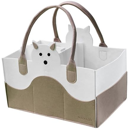 Bolso de pañales,Bolsa de pañales de mano | Bolsas para pañales de maternidad - Organizador de pañales para bebés, bolsa de almacenamiento de pañales de fieltro, organizador de pañales portátil para