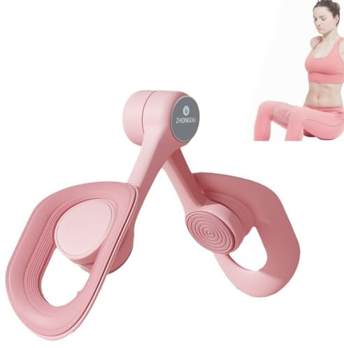 Garegce Thigh Exerciser Pelvic Floor Strengthener for Women and Men, Adjustable Thigh Trainer 360 Rotatable Back Hip Exercise Equipment for Home, Gym-Pink