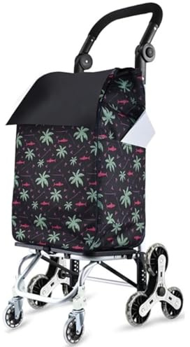Carrello della spesa pieghevole resistente con 8 ruote staccabili in poliuretano pieghevole per supermercato, viaggi, picnic e salire le scale, durevole e conveniente