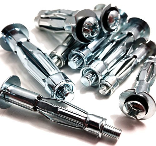 TIMco Tacos metálicos de expansión con tornillo anclaje indemoll para la fijación de elementos huecos anclajes y enchufes M4 x 38mm