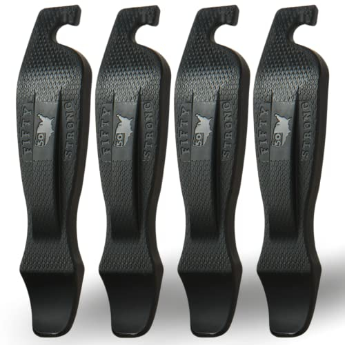 50 Strong Fahrrad-reifenheber - Set mit 4 Easy Grip Fahrrad levers - Best reifenwechsel Tool - und entwickelt, um snap-Together for Storage (schwarz)