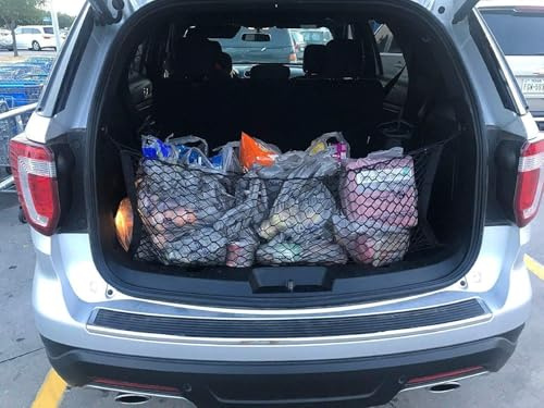 Envelope Style Trunk Cargo Net Black for Lincoln Aviator 2020-2025 - Car Accessories - Premium Trunk Organizers and Storage - Cargo Net for SUV - Vehicle Carrier Organizer for Lincoln Aviator