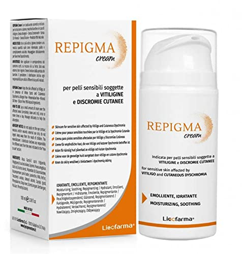 Repigma Cream Eine nützliche Creme bei Haut, die zu Vitiligo, weißen Flecken und Hautverfärbungen neigt. 95% natürliche Inhaltsstoffe.