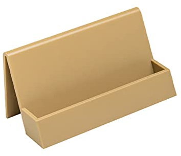 Soporte de tarjeta de escritorio para tarjetas de visita de escritorio, soporte de exhibición de plástico moderno,organizador de tarjetas de nombre de escritorio para mujeres y hombres,caqui 1 pieza