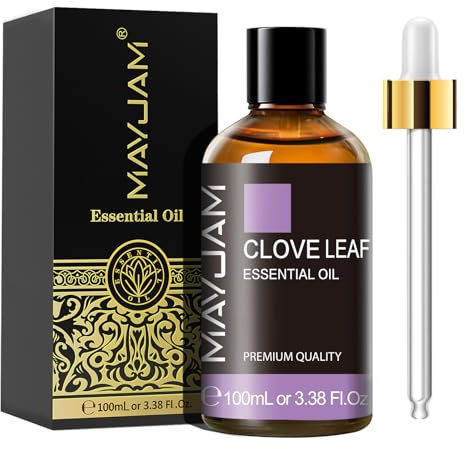 MAYJAM Huile Essentielle de Clou De Girofle 100ML de Haute Qualité pour Diffuseur, Humidificateur, DIY, Home, Wardrobes