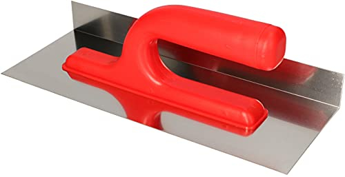 KOTARBAU® Llana de alisado rectangular 270 mm, Llana de acero inoxidable, LLana de borde en U, Llana bara bordes, Llana para trabajos de acabado, Llana para alisar
