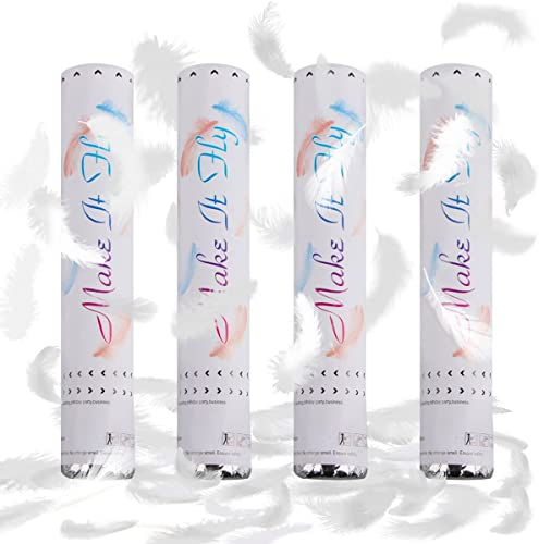 Cannone Spara Coriandoli*4, Taozoey Spara Coriandoli Laurea, Coriandoli Cannoni Popper, Spara Coriandoli, Coriandoli Matrimonio, Confetti per Compleanno, Tubo Sparacoriandoli(Piuma)