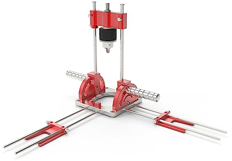 Bohrmaschinen-Ständer,kyaoayo Bohrerführung Drehbarer elektrischer Bohrständer Aufsatz 0-60 Winkel einstellbare Bohrständer mit Bohrfutter für Akku-Schrauber und Bohrmaschinen, KMGHF001