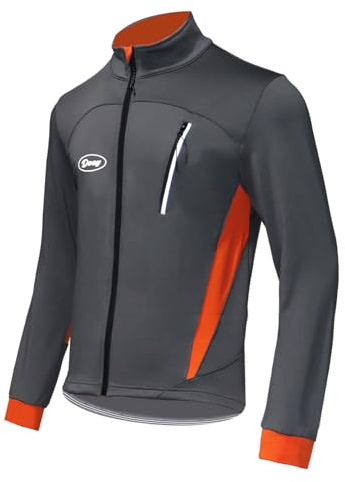 CGLRybO Veste de cyclisme thermique en softshell coupe-vent imperméable pour homme pour la course à pied, le VTT et le cyclisme, Noir , XXL