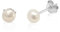Mary & Jules Perlenohrringe Silber aus 925 Sterling Silber, Perlen Ohrringe Silber Damen mit Süßwasserperlen, Ohrstecker Silber für Frauen und Mädchen, Perlenohrringe Stecker