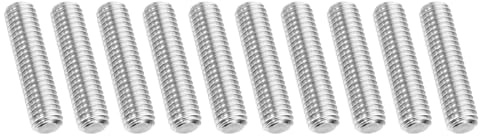 PATIKIL 3/8-16 UNC 304 Stainless Steel Fully Threaded Rod, 10Pcs 1.8 Length Long Threaded Screw Right Hand Threads All Threaded Rod Studs for Anchoring Bolt, Clamps, Hangers and U-Bolts